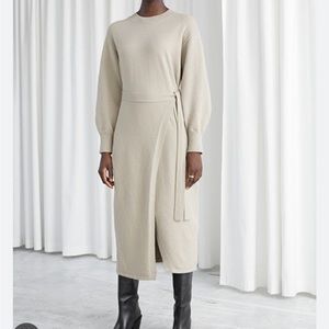 & Other Stories Sweater Wrap Dress